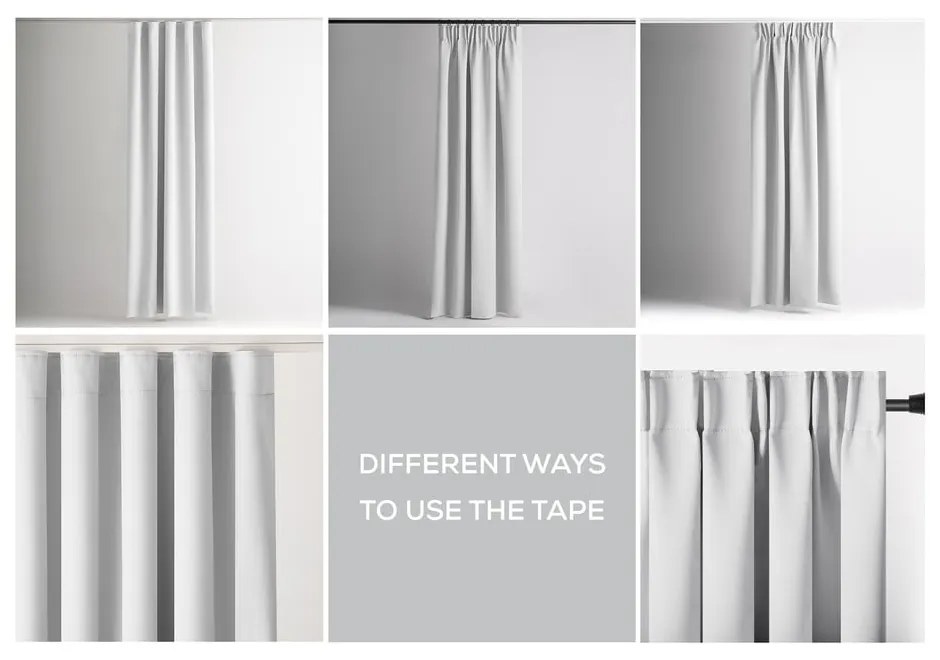 Draperie albă termoizolantă/dimout (semi-opacă) 140x270 cm Kierra – Restilo