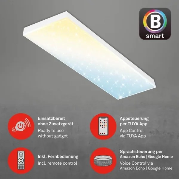 Panou LED aplicat dimabil Brilo FRAMELESS LED/28W/230V Wi-Fi Tuya + telecomandă