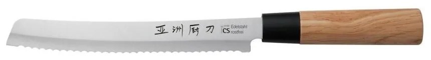 Cutit Osaka pentru paine, inox, maner lemn, 20 cm
