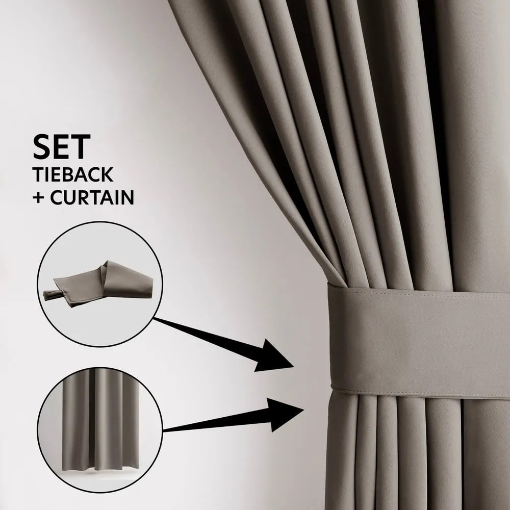 Draperie grej dimout (semi-opacă) 140x175 cm Kierra – Restilo