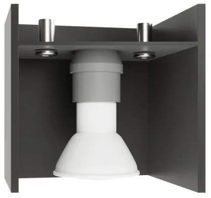 Plafonieră QUAD 2 2xGU10/40W/230V gri