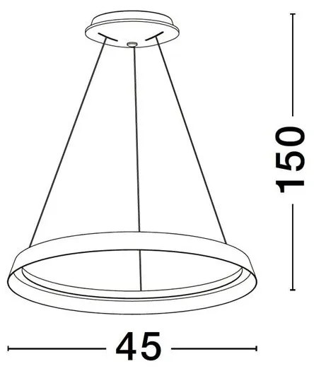 Lustra LED suspendata design modern circular ORMI alba D-45cm