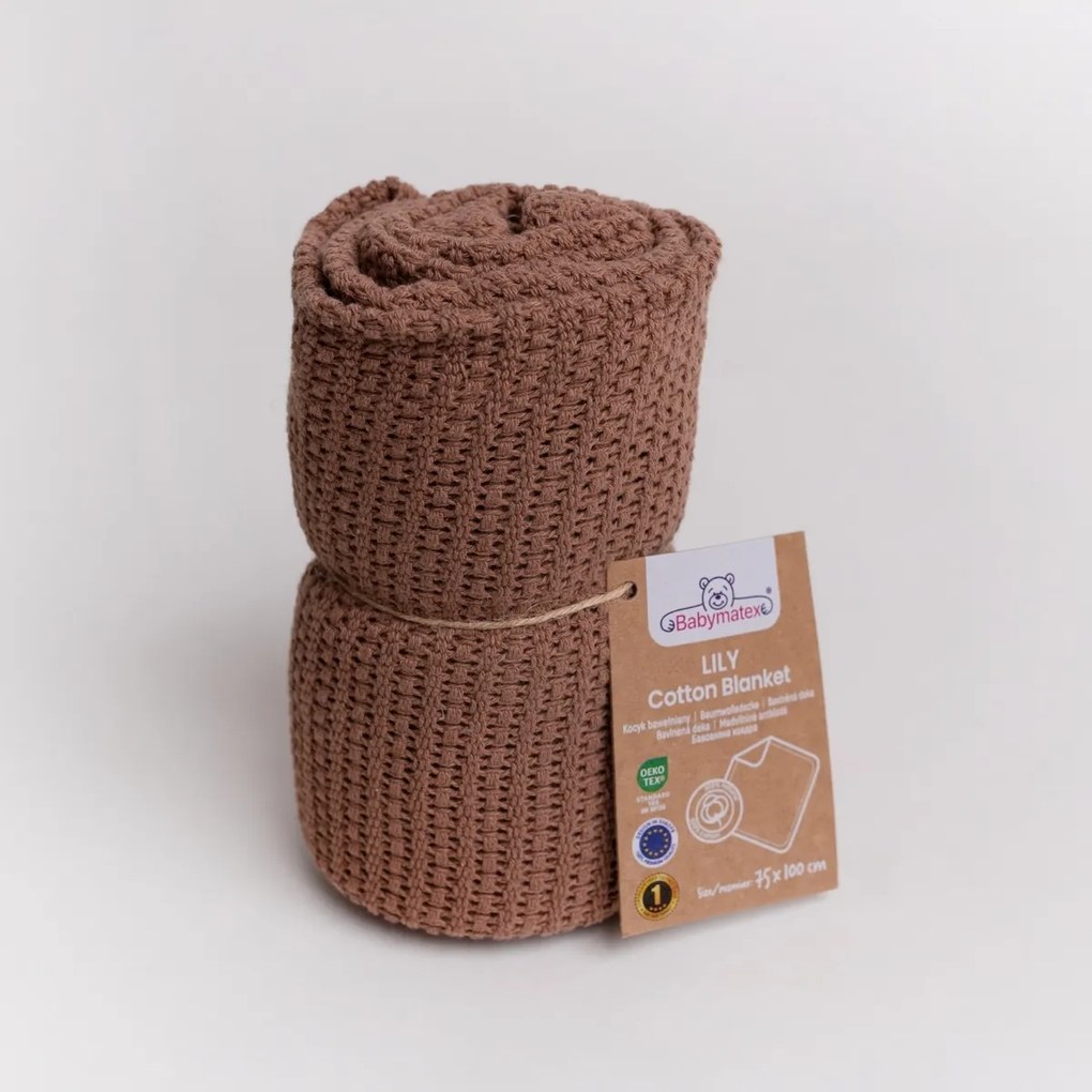 Babymatex Pătură pentru copii Lili mokka, 75 x 100 cm