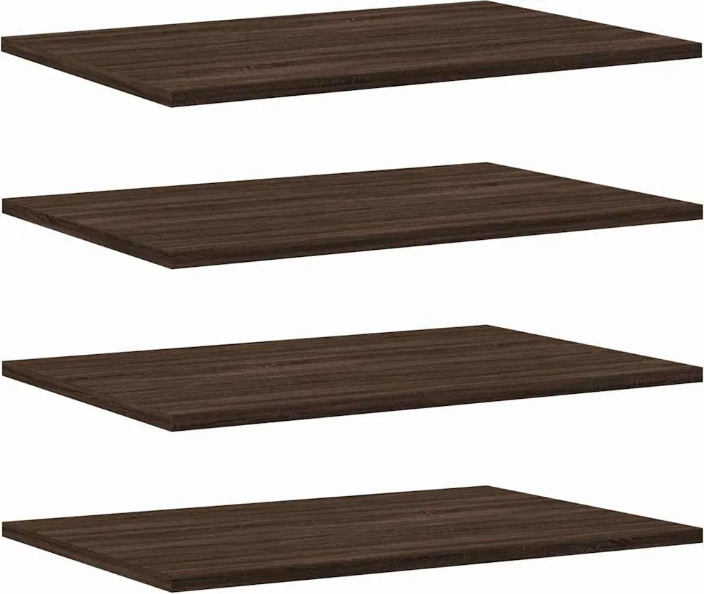 vidaXL Rafturi de perete, 4 buc., stejar maro, 60x40x1,5 cm, lemn