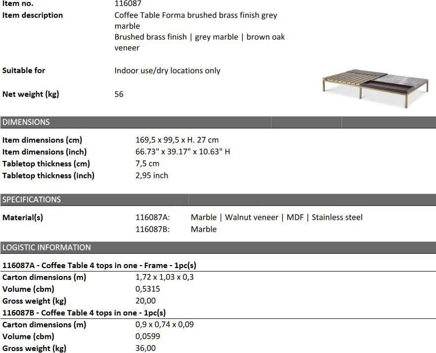 Masuta de cafea design LUX Forma