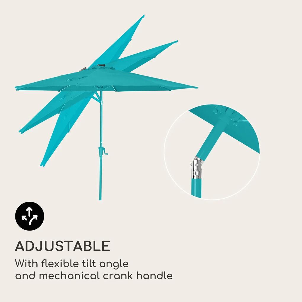 Calais, umbrelă de soare, LED, cadru din aluminiu, husă din poliester, protecție UV 50