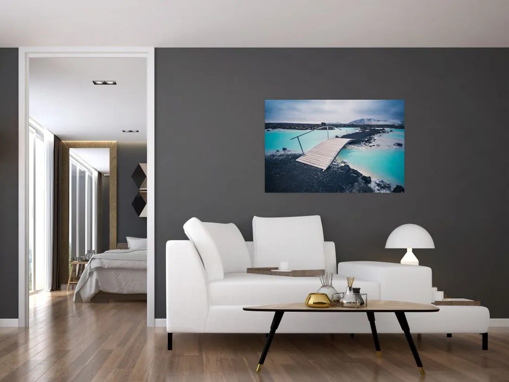 Tablou cu pod din lemn (90x60 cm)