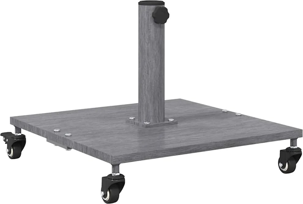 vidaXL Bază pentru umbrelă Aspect Lemn Gri Închis 45 x 45 x 31,5 cm