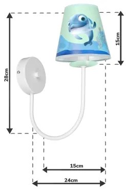 Aplică pentru copii DOLPHIN 1xE14/40W/230V
