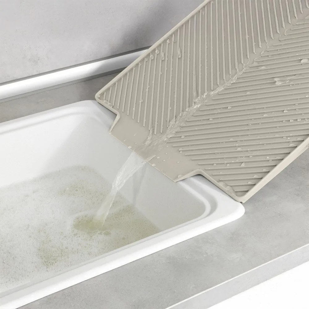 Scurgător de vase bej din plastic 34x40 cm Nelia – Wenko