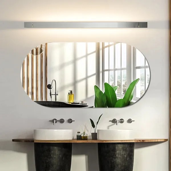 Brilagi-LED Oglindă iluminată de baie AQUA LINE, LED 24 W, 230 V, 90 cm, IP44, crom lucios