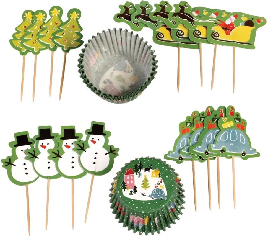 Set pentru coacerea brioșelor cu tematică Crăciun Rex London Wonderland