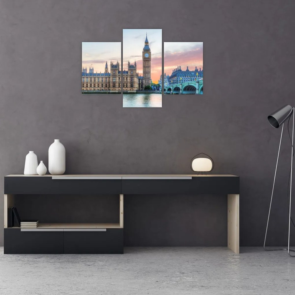 Tablou - Londra în culori pastelate (90x60 cm)