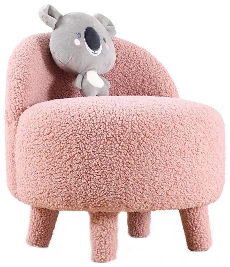 Fotoliu pentru copii PIXI, Ø 46 cm, roz