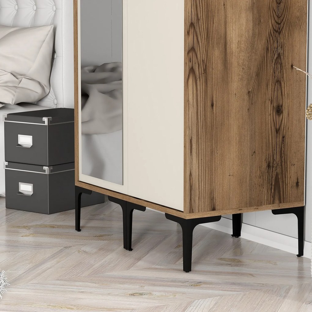 Dulap de haine Kiara RS (Nuc + Crem). 1088543