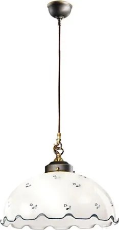 Abajur universal de rezervă din sticlă NONNA E27 d. 20 cm alb/albastru