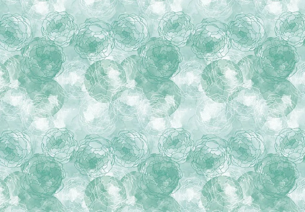 Fototapet - Florile turcuaz (152,5x104 cm)
