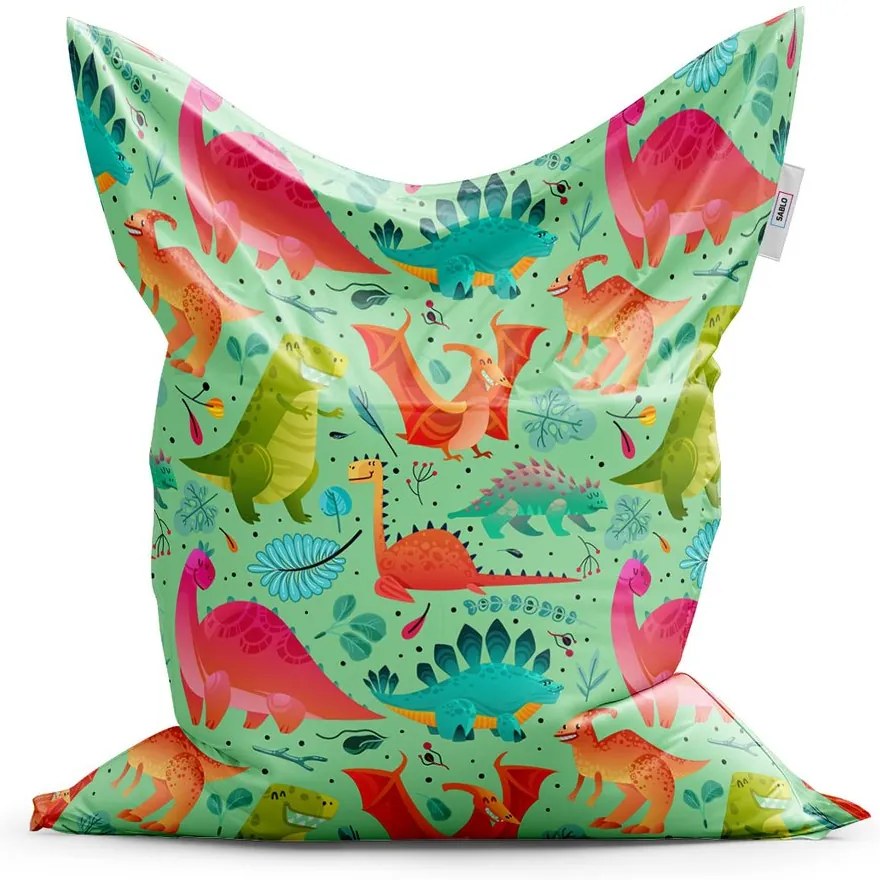 Sac de șezut Classic dinozauri în iarbă - pentru copii, colorat
