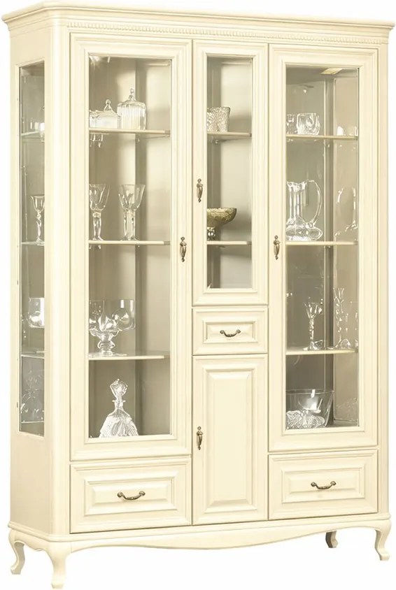 Vitrină lemn masiv Vanessa Personalizabilă, 149 × 46 × 206 cm