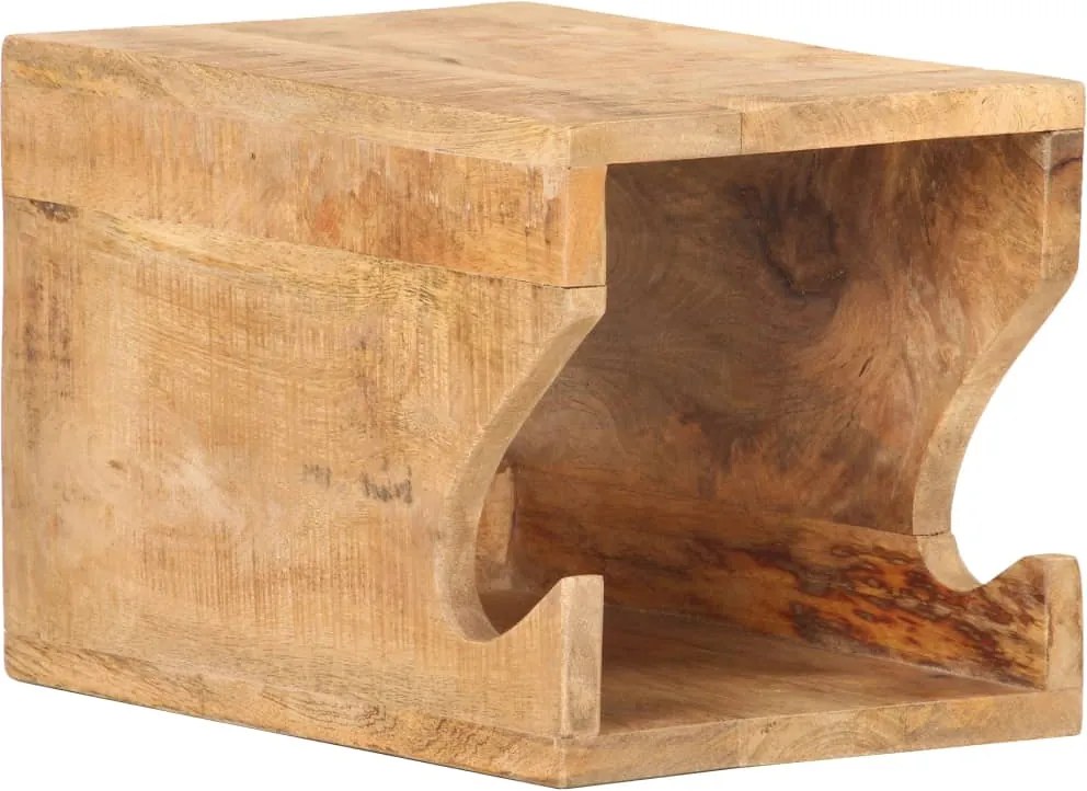 vidaXL Suport bicicletă de perete, 35x25x25 cm, lemn masiv mango brut