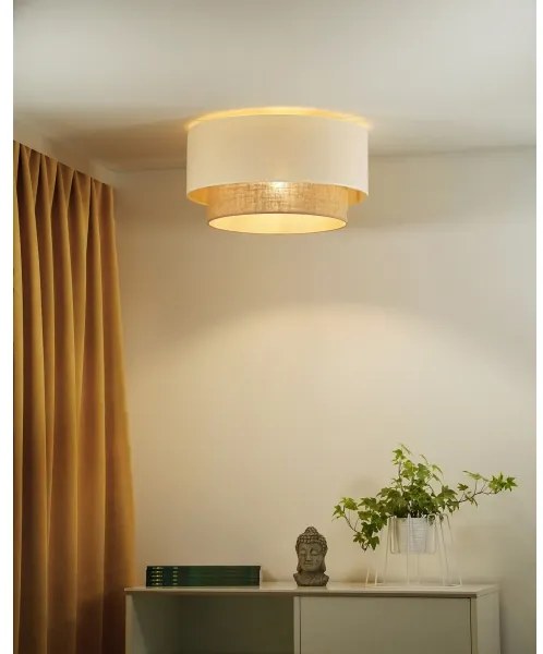 Duolla - Plafonieră BOHO 1xE27/15W/230V d. 45 cm bej/maro