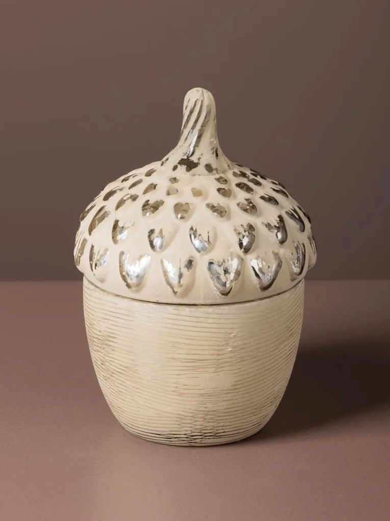 Set 2 cutii decorative, din sticla, Acorn