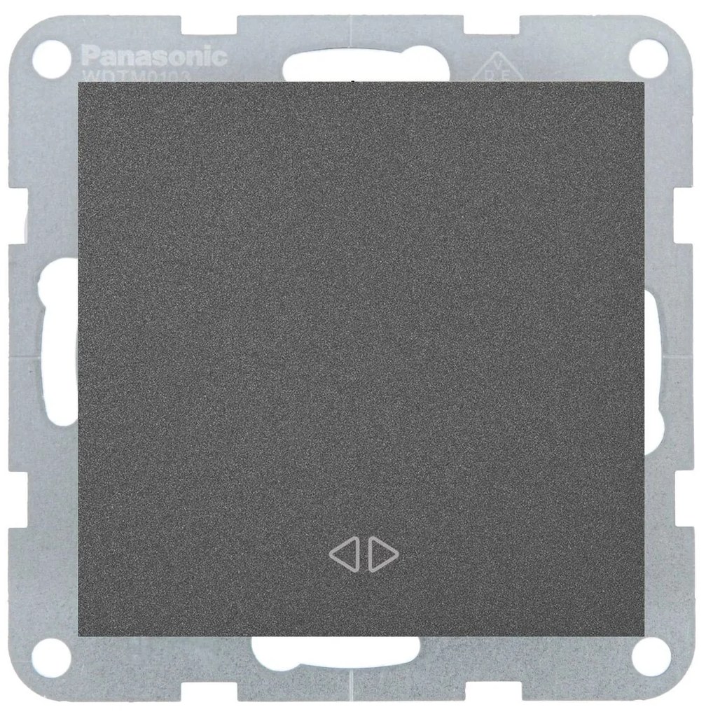 Intrerupator cruce 10A, IP20, Grafit, Panasonic Karre Plus 55