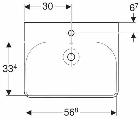 Lavoar pe mobilier Geberit Smyle Square 60 cm