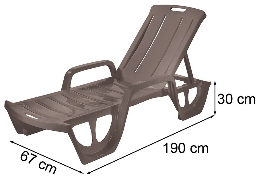 Șezlong de grădină Florida cappuccino