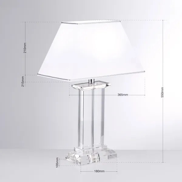 Orion LA 4-1202 - Lampă de cristal de masă VERONIQUE 1xE27/60W/230V alb/crom