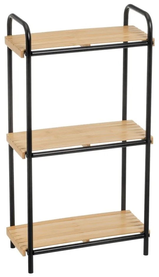 Etajeră neagră/în culoare naturală din bambus 41x77 cm – Casa Selección
