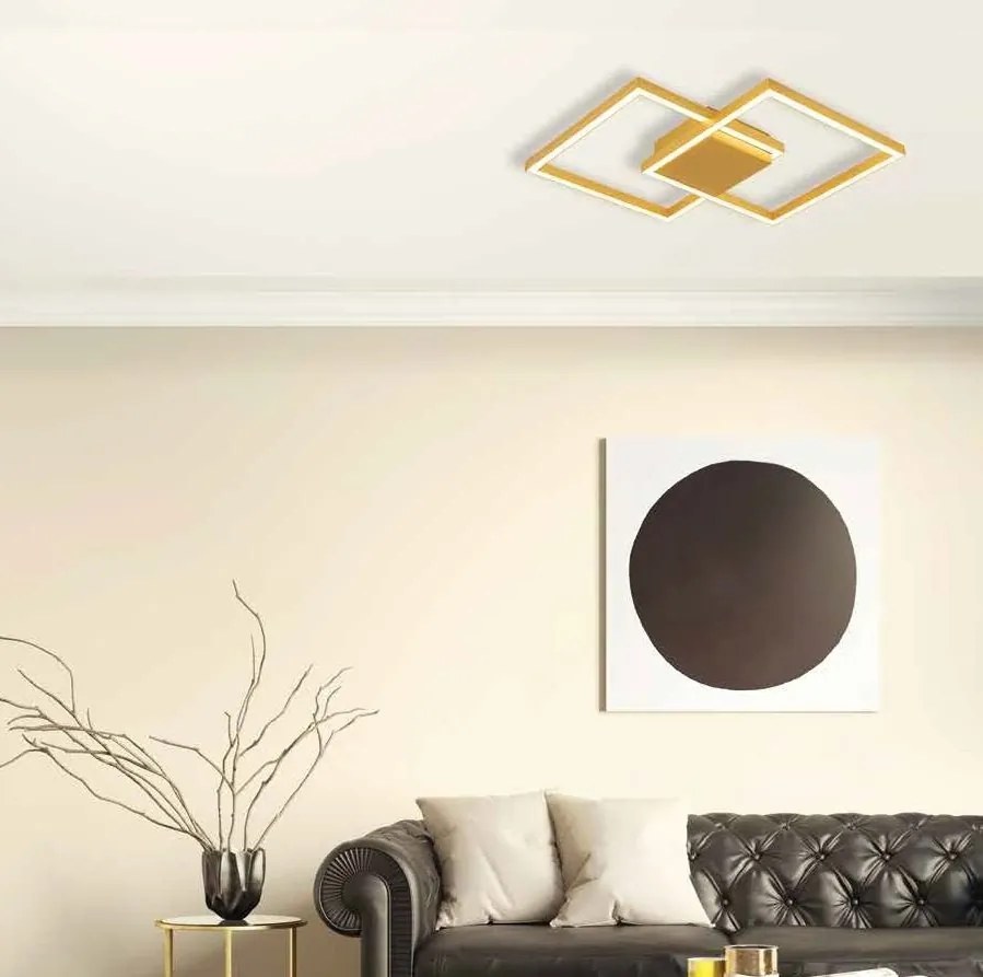 Lustra LED design modern geometric Erick auriu
