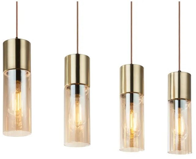 Lustra moderna cu 4 pendule ANNIKA alama 21000-4HM GL