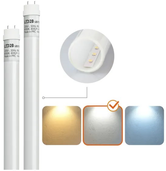 Brilagi - LED Tech. corp de iluminat fluorescent OPTIMA T8, 2x soclu G13, 18 W, 230 V, IP65 - palet 110 buc.