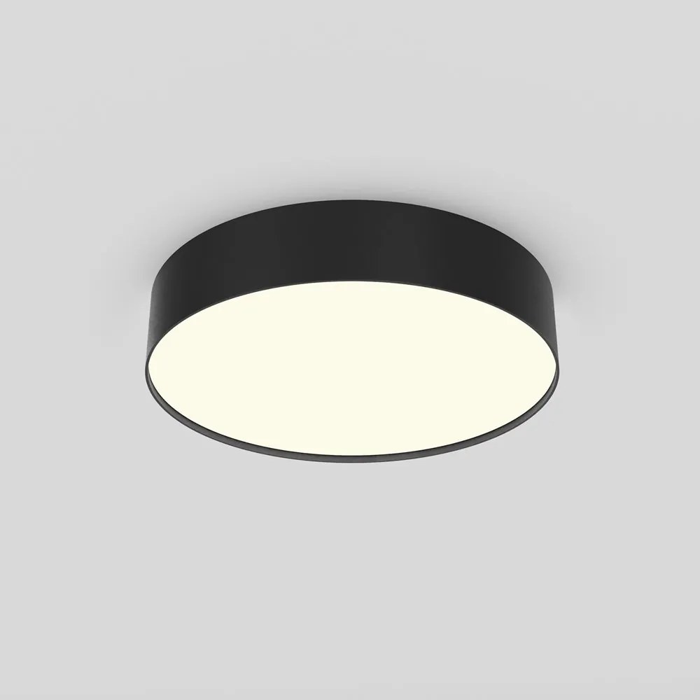 Plafoniera LED design tehnic Zoom D-30cm 3000K negru