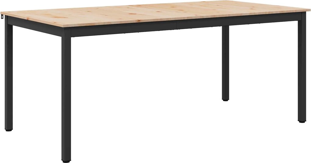 vidaXL Masă de dining natural 140 x 80 x 75 cm Lemn de pin masiv