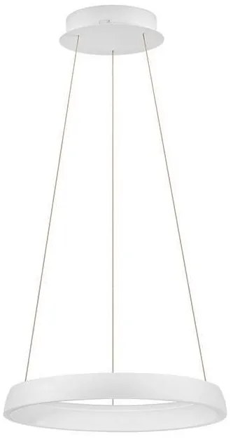 Lustra circulara aluminiu alb LED CCT OVIA 45cm