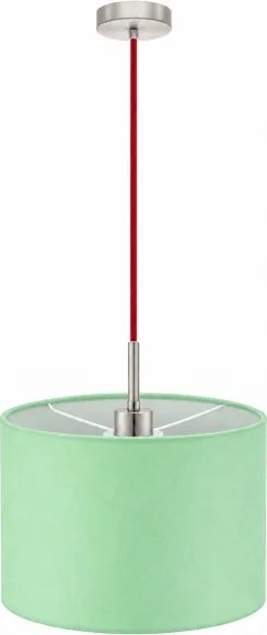 Eglo - Lustru LED suspendat pe cablu TUNJA 1xE27/60W/230V Ø 20 cm verde/roșu