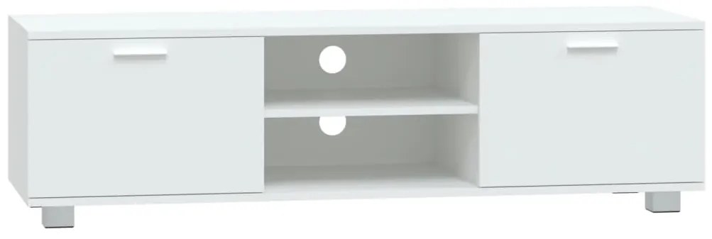 vidaXL Comodă TV, alb, 140x40,5x35 cm, lemn prelucrat
