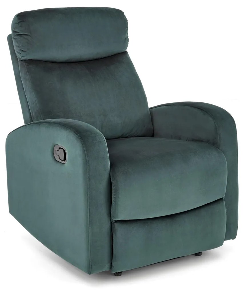 Fotoliu recliner Wonder velvet verde H98 cm