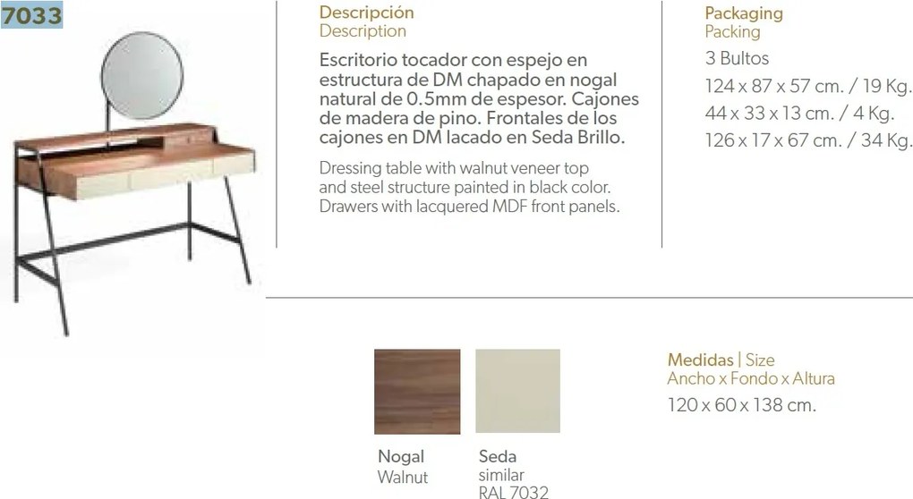 Masa machiaj eleganta design LUX Inna AC-BRT1701-1