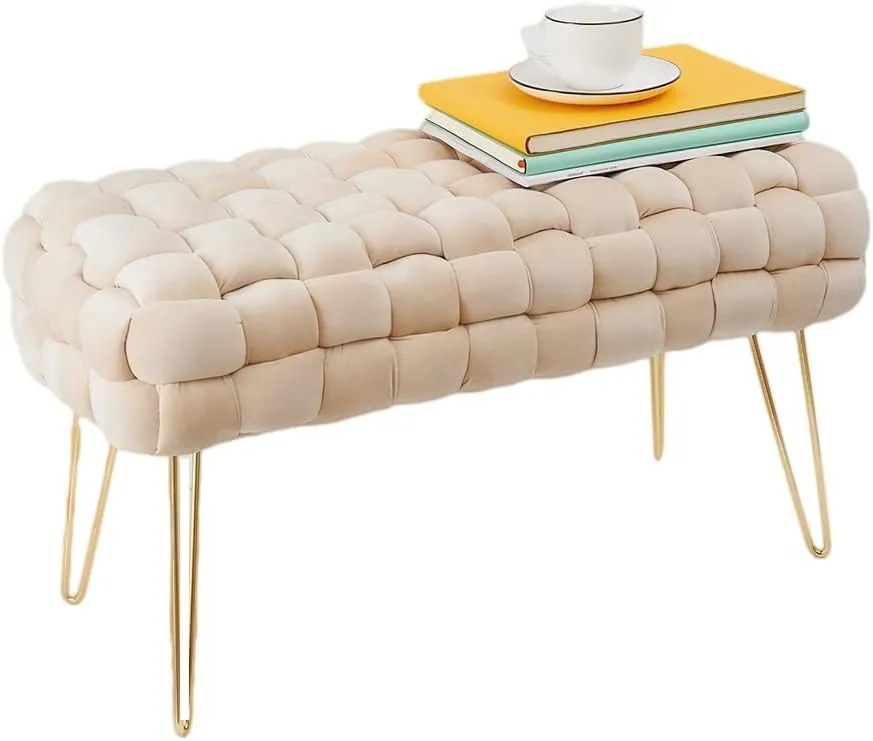 BAC206 - Bancuta 70 cm, divan, bancheta, banca living, dormitor, hol - Crem