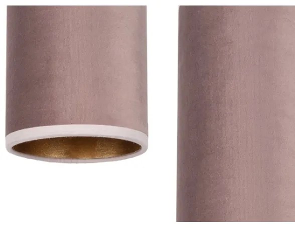 Lustr AVALO 3xE27/60W/230V cablu roz/miediu