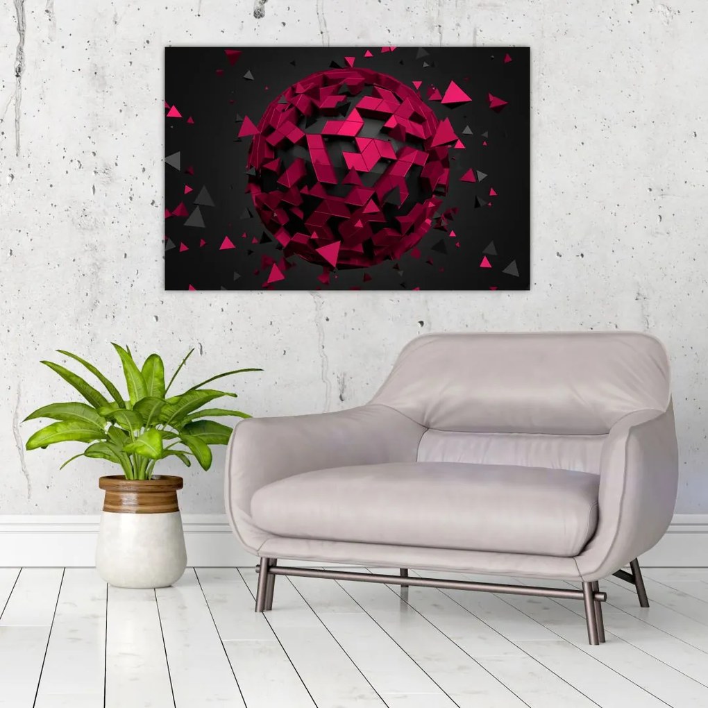 Tablou cu abstracție 3D (90x60 cm)