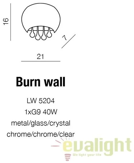 Aplica perete moderna design elegant Burn