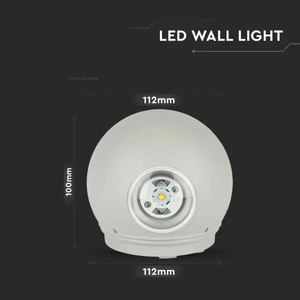 Aplică LED de exterior LED/6W/230V 3000K IP65 gri