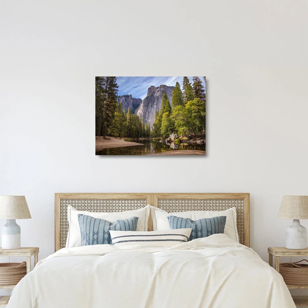 Tablou pe sticlă - Sub Piatra Yosemite (70x50 cm)