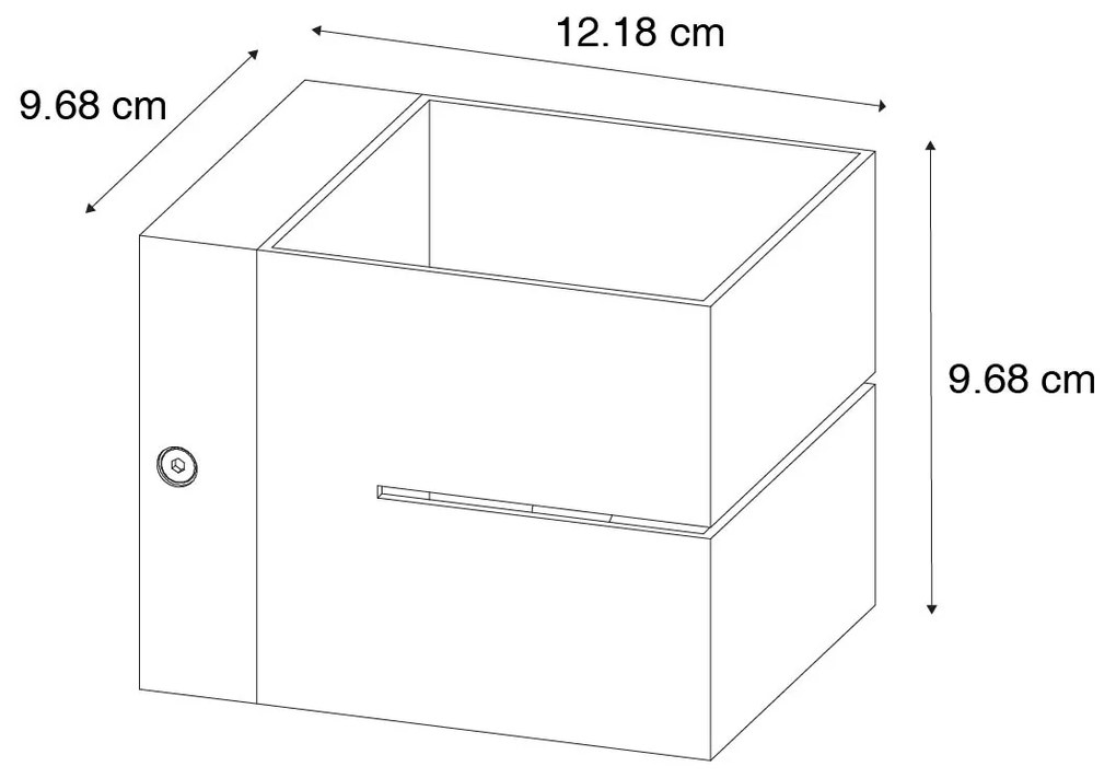 Set de 4 aplice inteligente bronz închis 9,7 cm incluzând WiFi G9 - Transfer Groove