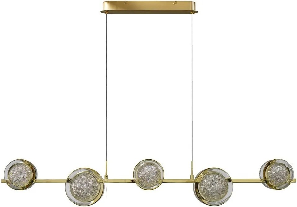 Lustra LED suspendata design decorativ EUFORIA aurie 3-STEP DIMM