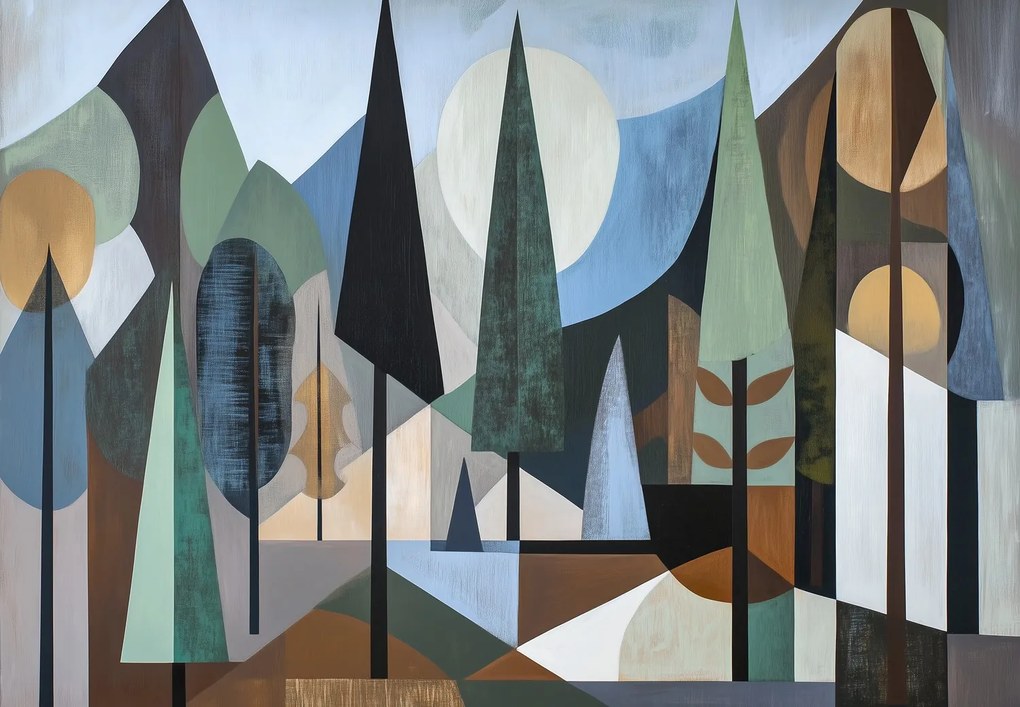 Fototapet - Abstracție geometrică naturală II. (147x102 cm)